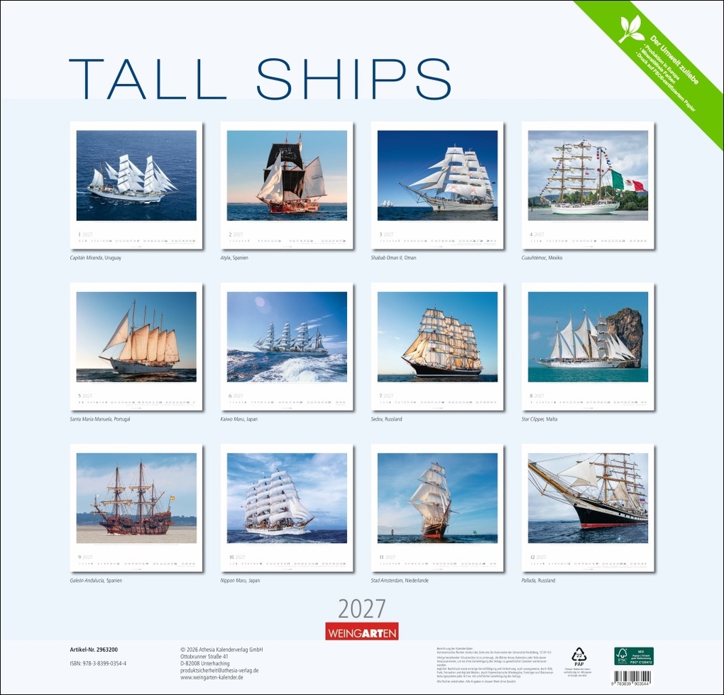 Weitere Ansicht: Tall Ships Kalender 2027