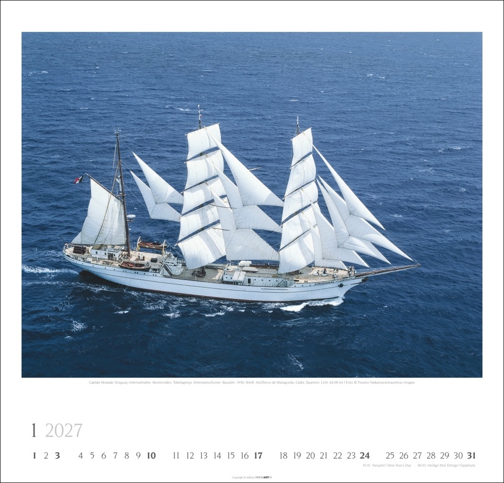 Weitere Ansicht: Tall Ships Kalender 2027