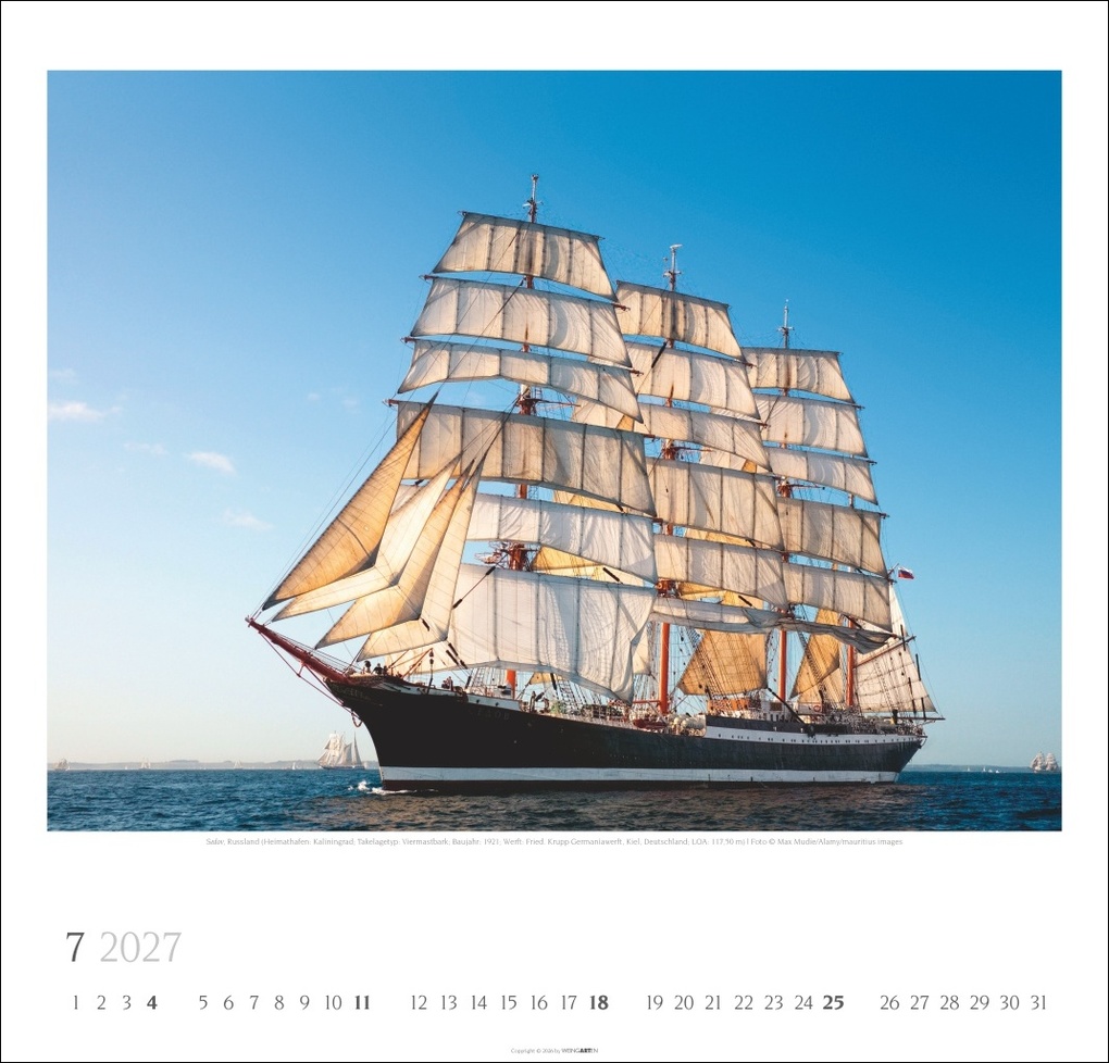 Weitere Ansicht: Tall Ships Kalender 2027