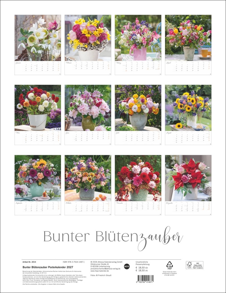 Weitere Ansicht: Bunter Blütenzauber Posterkalender 2027