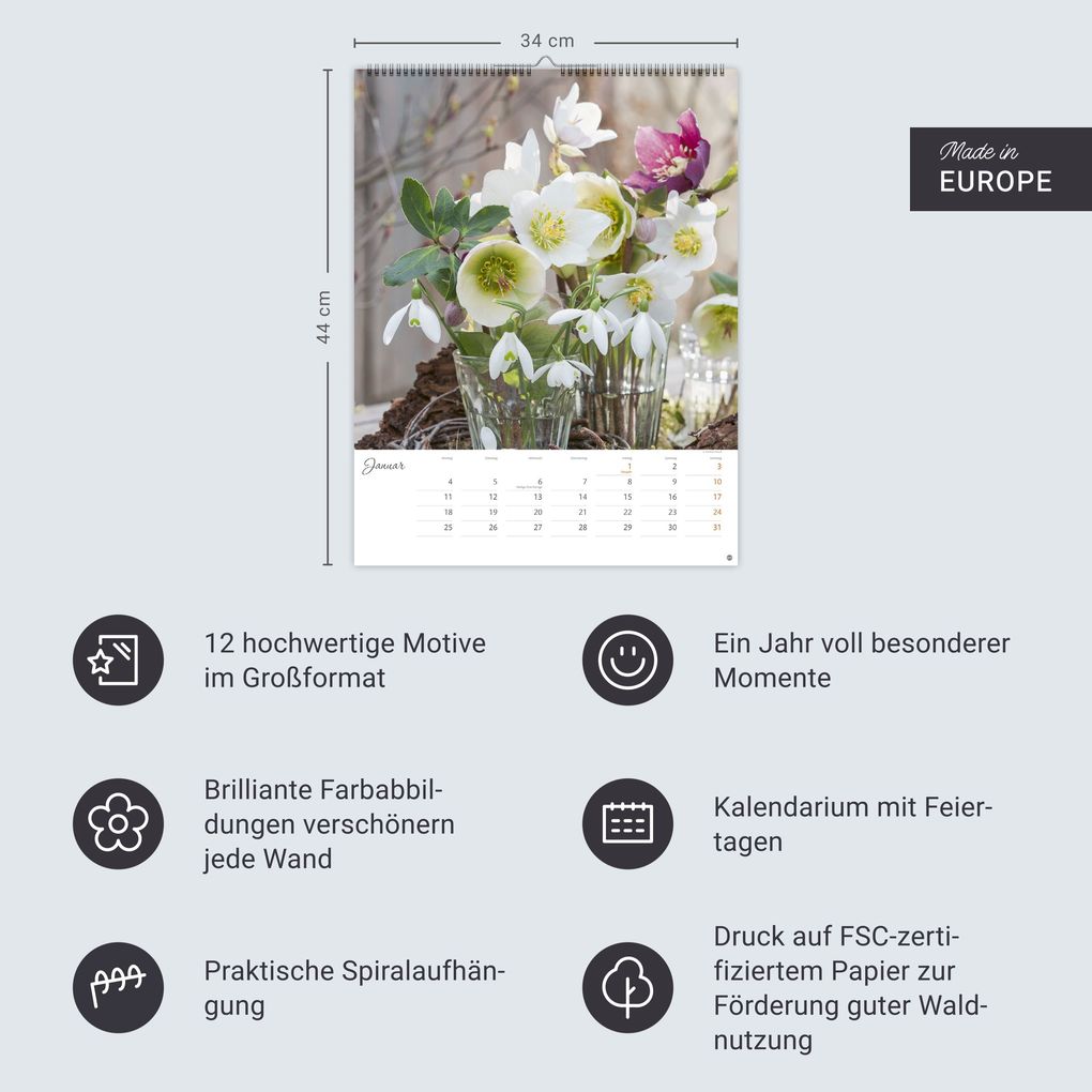 Weitere Ansicht: Bunter Blütenzauber Posterkalender 2027