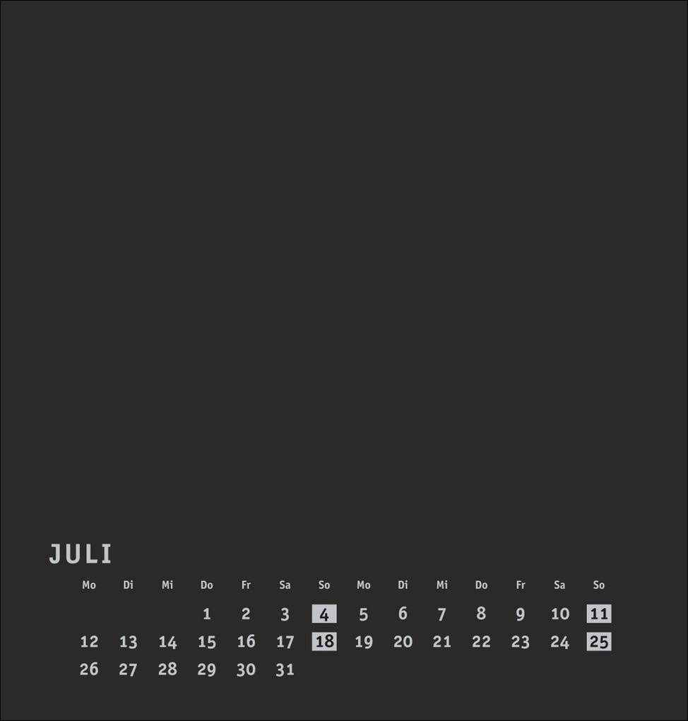 Weitere Ansicht: Premium-Bastelkalender schwarz mittel 2027