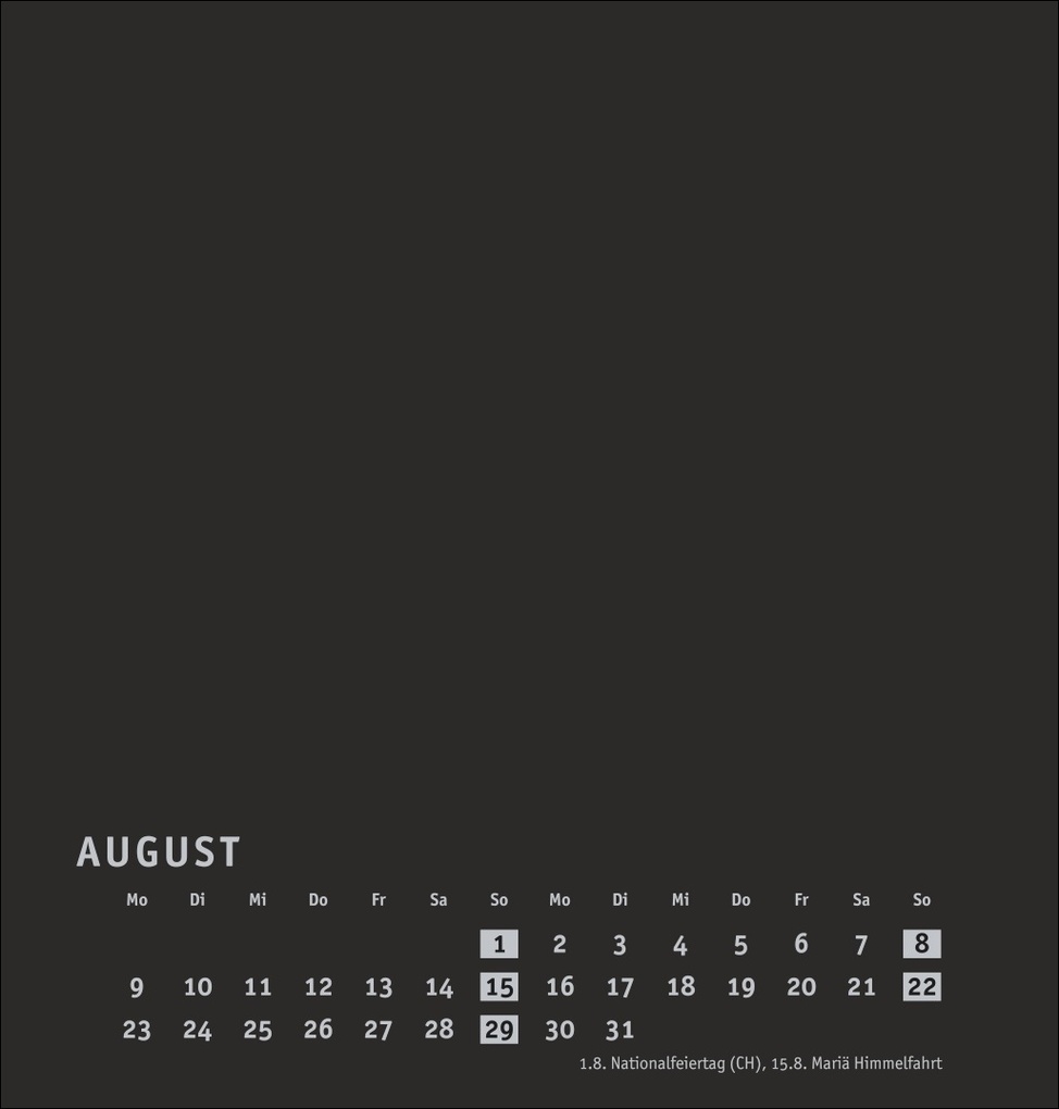 Weitere Ansicht: Premium-Bastelkalender schwarz mittel 2027