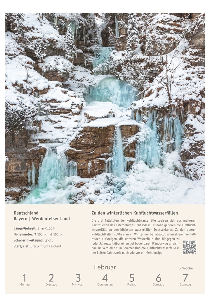 Weitere Ansicht: Wanderlust Wochen-Kulturkalender 2027 - 53 Touren von der Küste bis zu den Alpen | Pröttel Michael