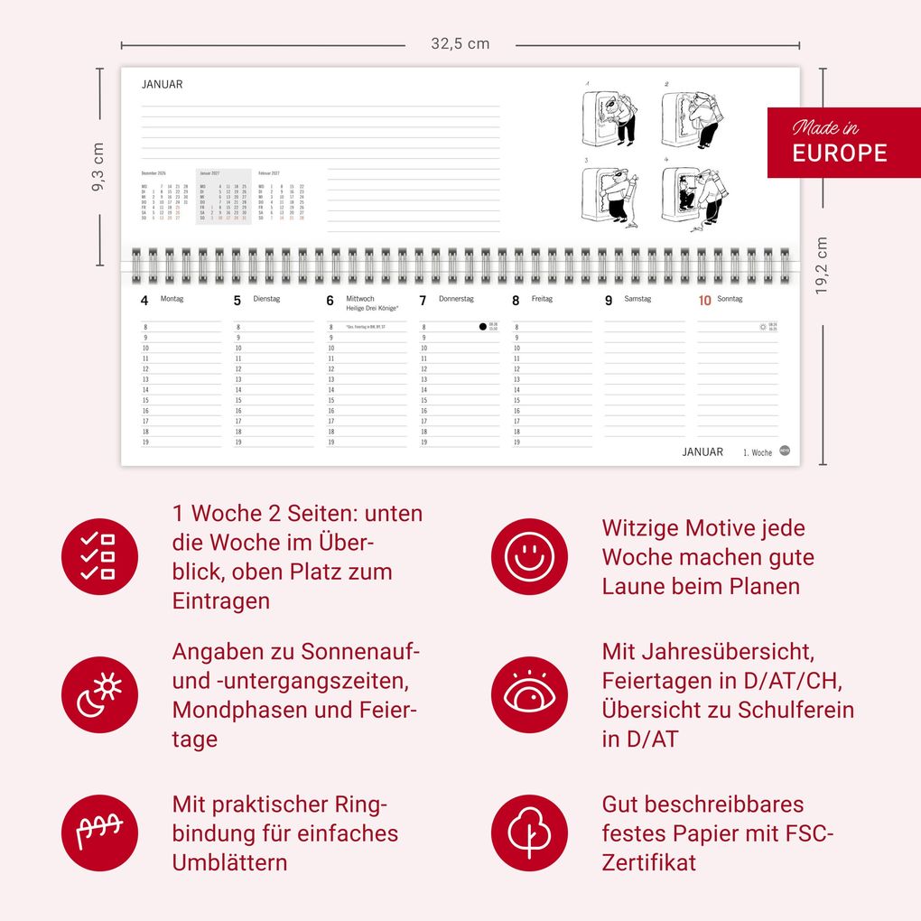 Weitere Ansicht: Loriot Büroplaner 2027 | Loriot