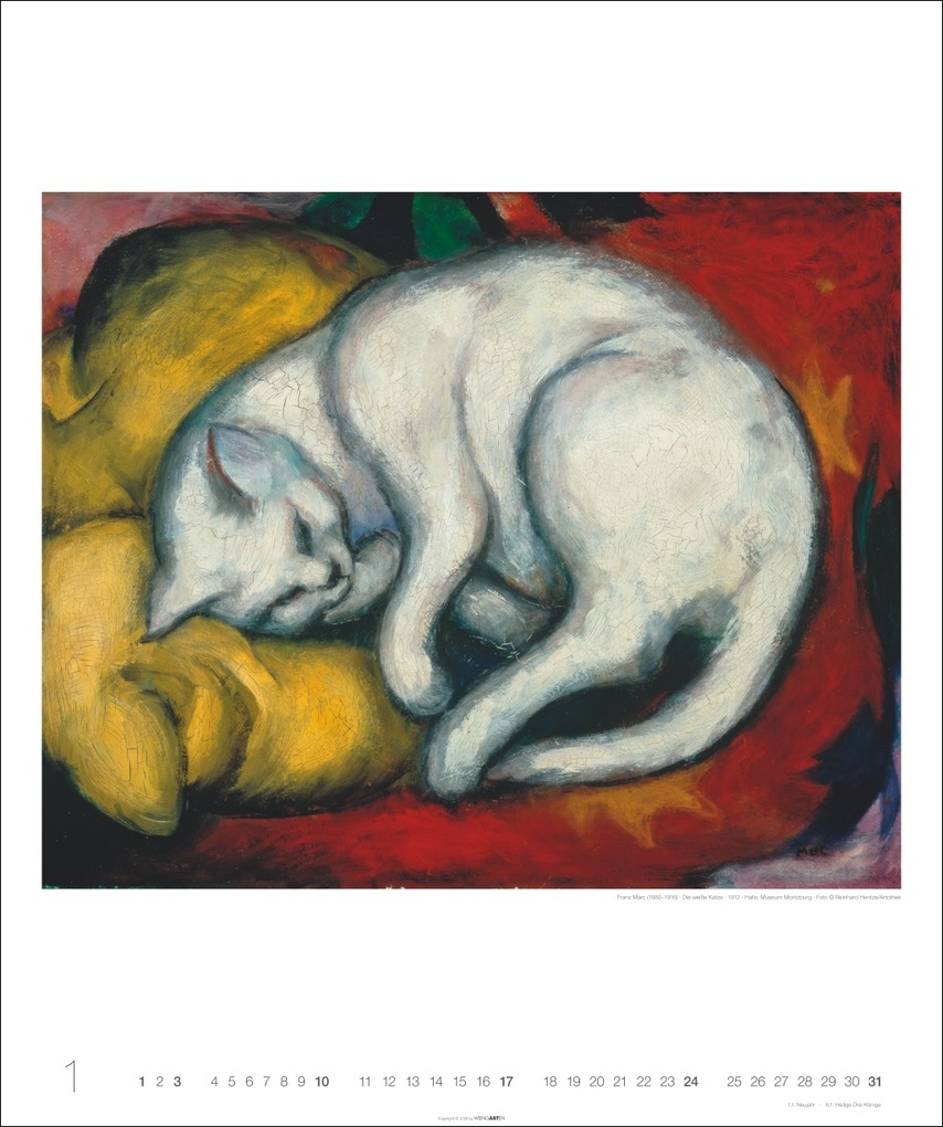 Weitere Ansicht: Katzen in der Kunst Edition Kalender 2027 | Franz Marc, Paula Modersohn-Becker, Suzanne Valadon