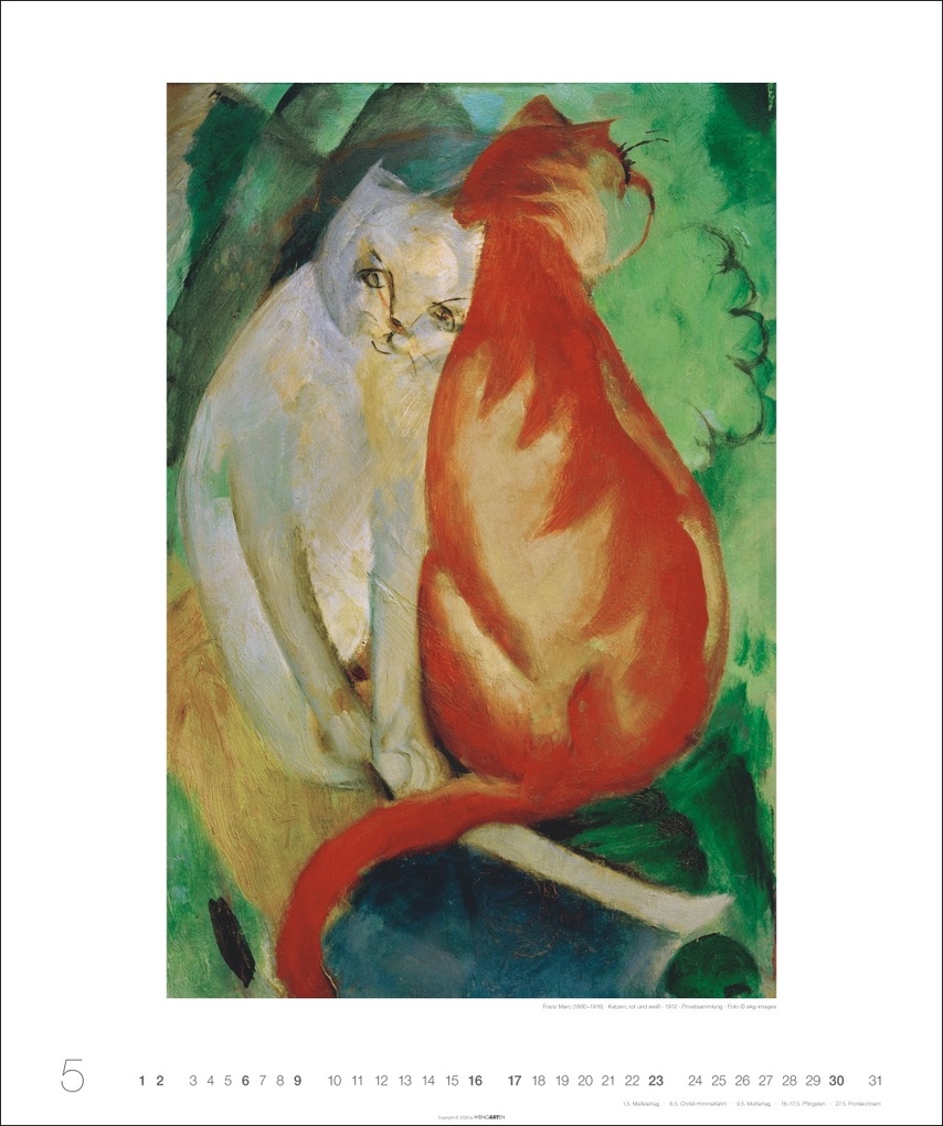 Weitere Ansicht: Katzen in der Kunst Edition Kalender 2027 | Franz Marc, Paula Modersohn-Becker, Suzanne Valadon