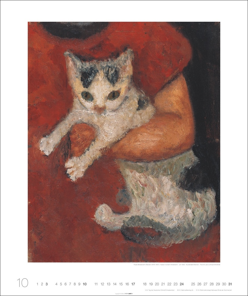 Weitere Ansicht: Katzen in der Kunst Edition Kalender 2027 | Franz Marc, Paula Modersohn-Becker, Suzanne Valadon