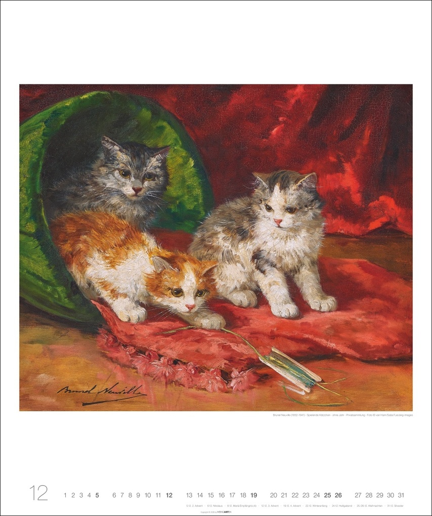 Weitere Ansicht: Katzen in der Kunst Edition Kalender 2027 | Franz Marc, Paula Modersohn-Becker, Suzanne Valadon