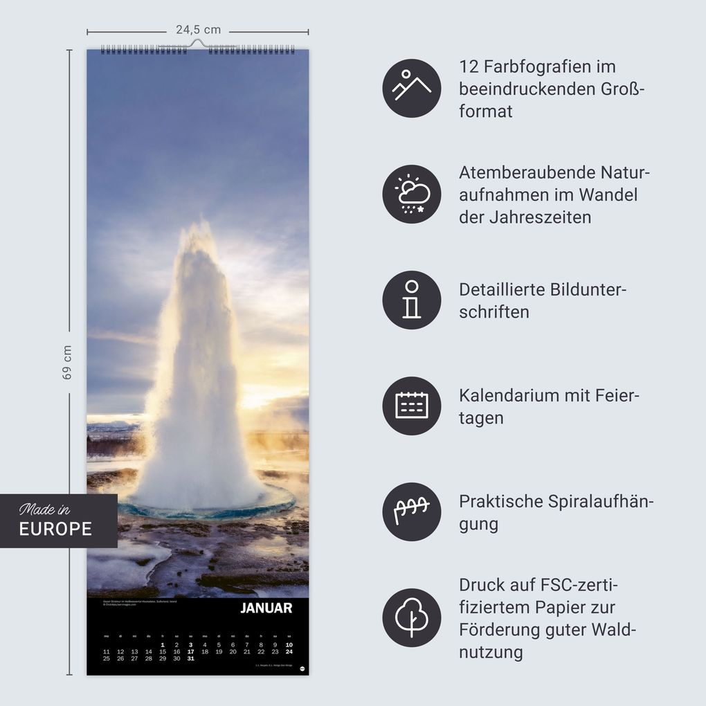 Weitere Ansicht: Naturgewalten Vertical Kalender 2027