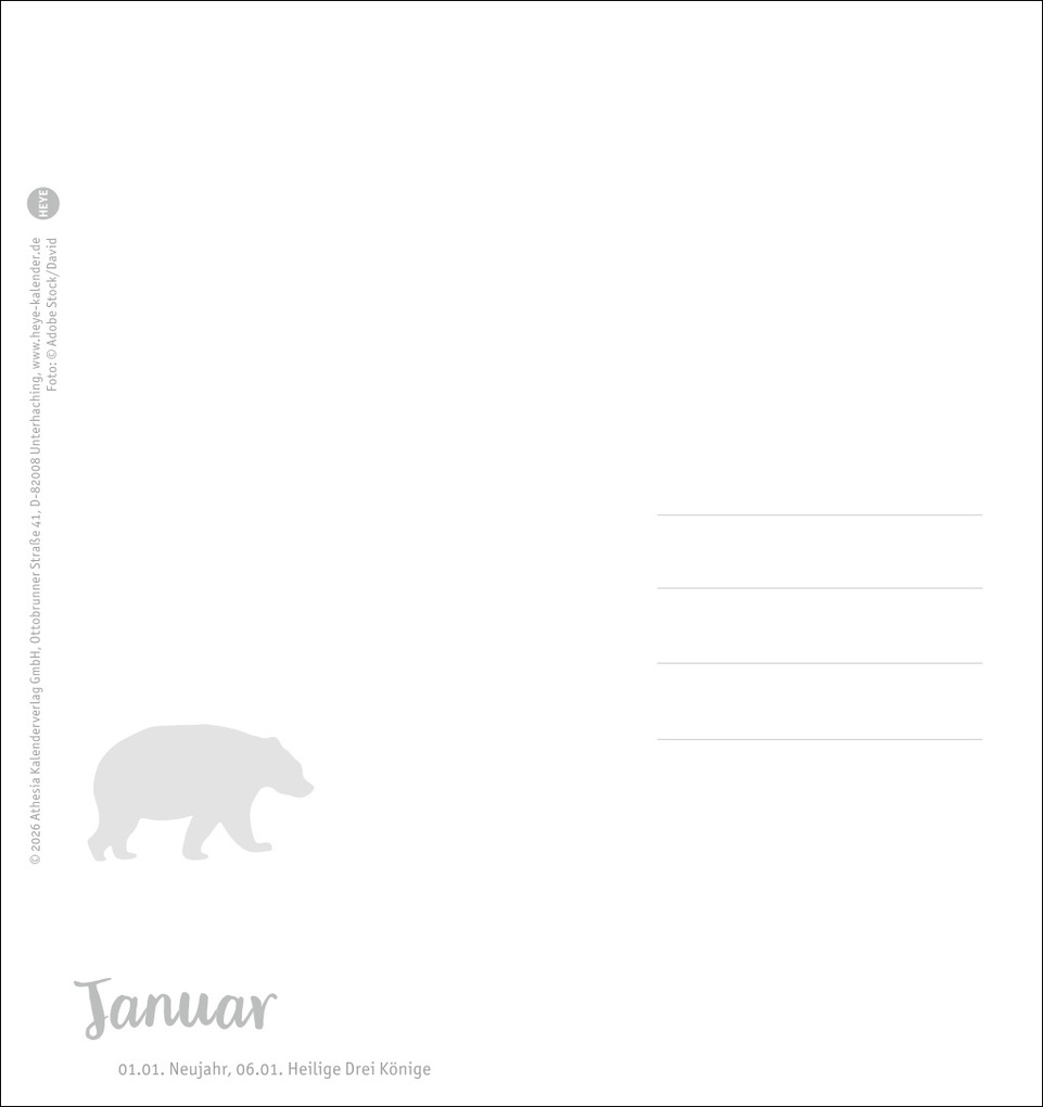 Weitere Ansicht: Bärenstark Postkartenkalender 2027