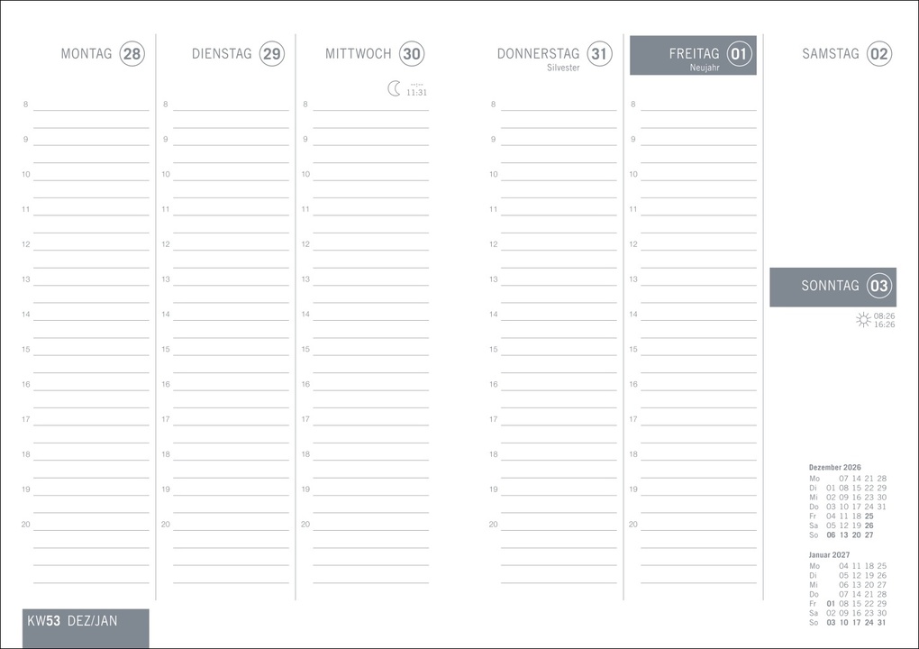 Weitere Ansicht: times&more Petrol Kalenderbuch 2027