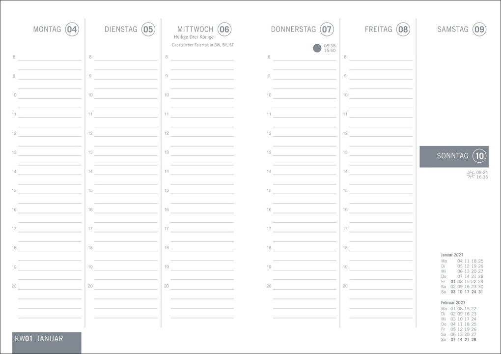 Weitere Ansicht: times&more Petrol Kalenderbuch 2027