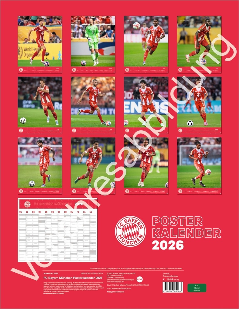 Weitere Ansicht: FC Bayern München Posterkalender 2027