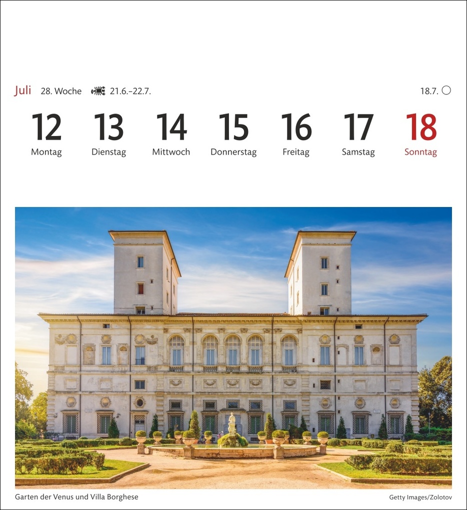Weitere Ansicht: Rom Sehnsuchtskalender 2027 - Wochenkalender mit 53 Postkarten