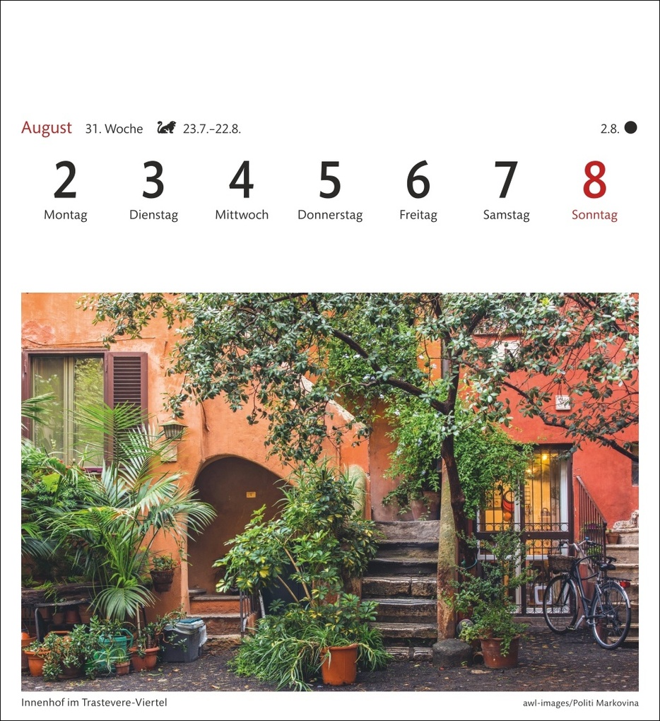 Weitere Ansicht: Rom Sehnsuchtskalender 2027 - Wochenkalender mit 53 Postkarten