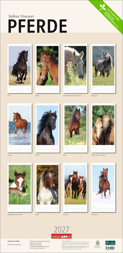 Weitere Ansicht: Pferde Kalender 2027