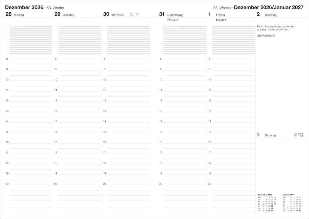Weitere Ansicht: Terminer A5, Struktur schwarz 2027