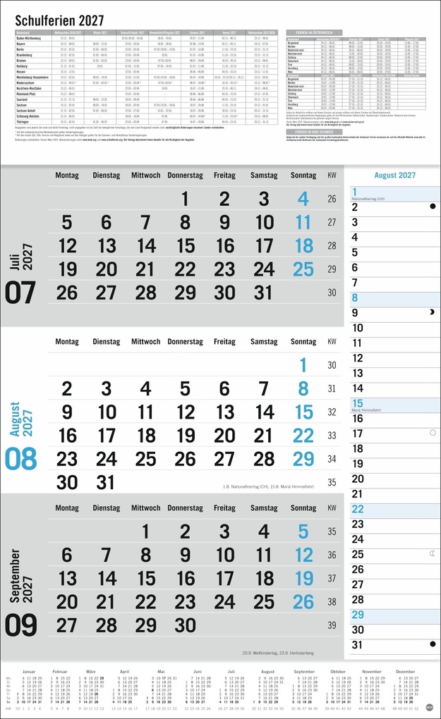 Weitere Ansicht: 3-Monats-Planer Klappfälzel 2027
