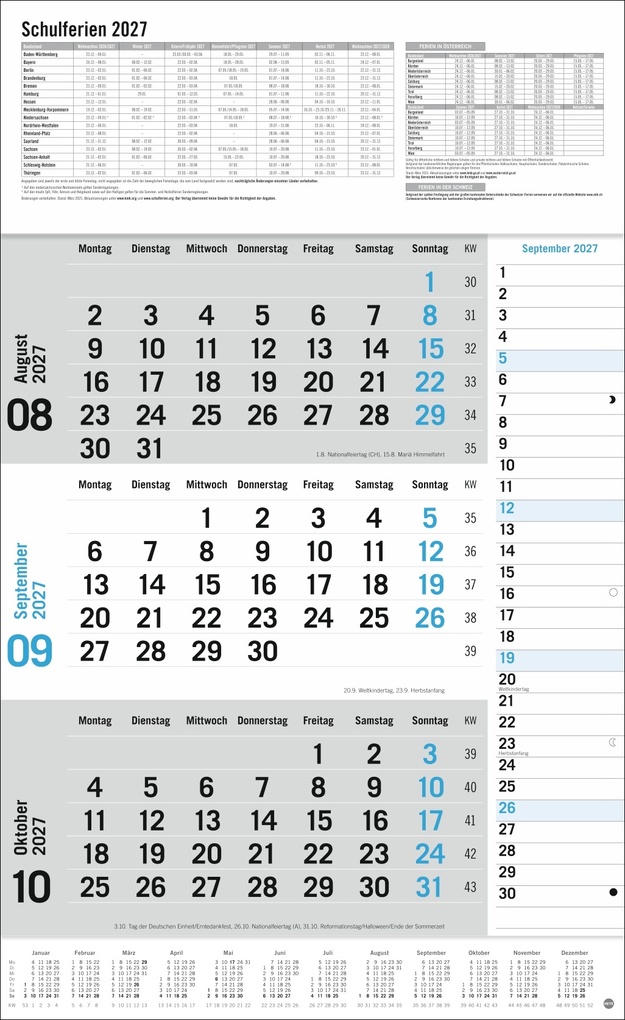 Weitere Ansicht: 3-Monats-Planer Klappfälzel 2027
