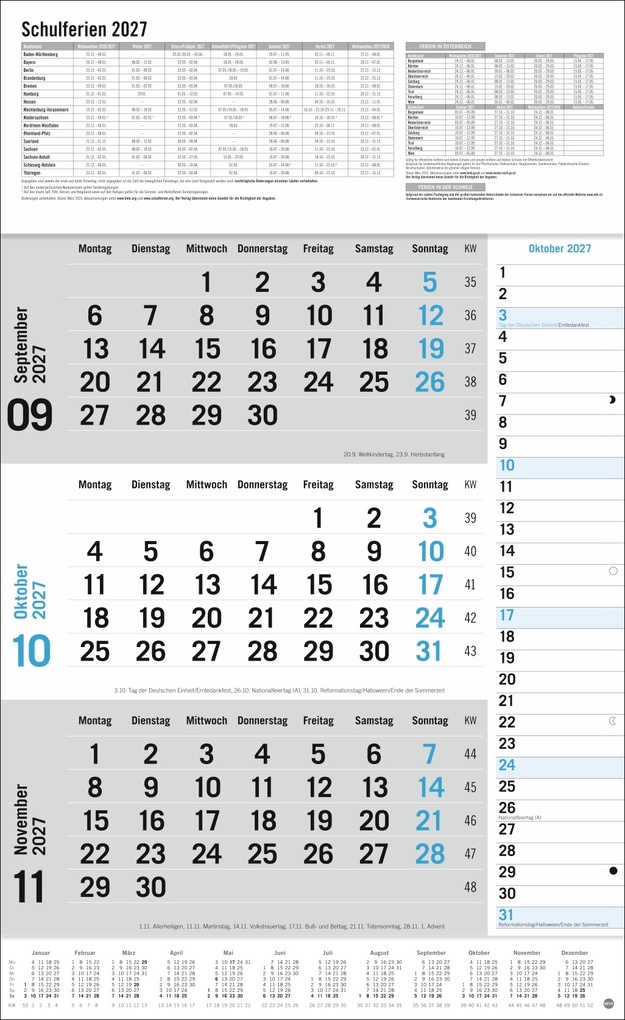 Weitere Ansicht: 3-Monats-Planer Klappfälzel 2027