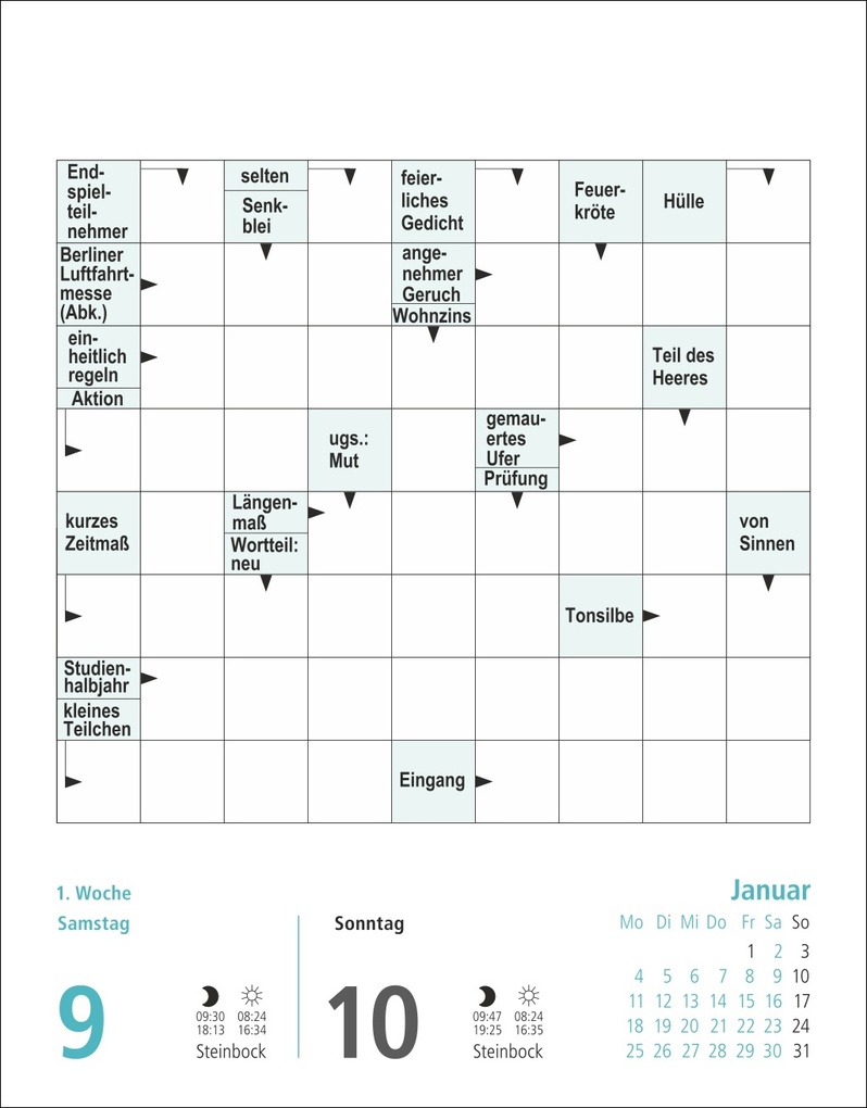 Weitere Ansicht: Stefan Heine Kreuzworträtsel Tagesabreißkalender 2027 | Stefan Heine