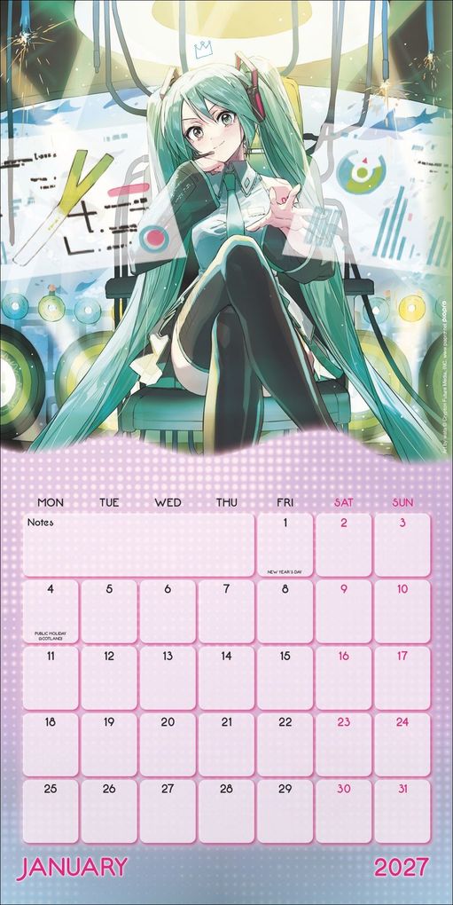 Weitere Ansicht: Hatsune Miku Broschurkalender 2027