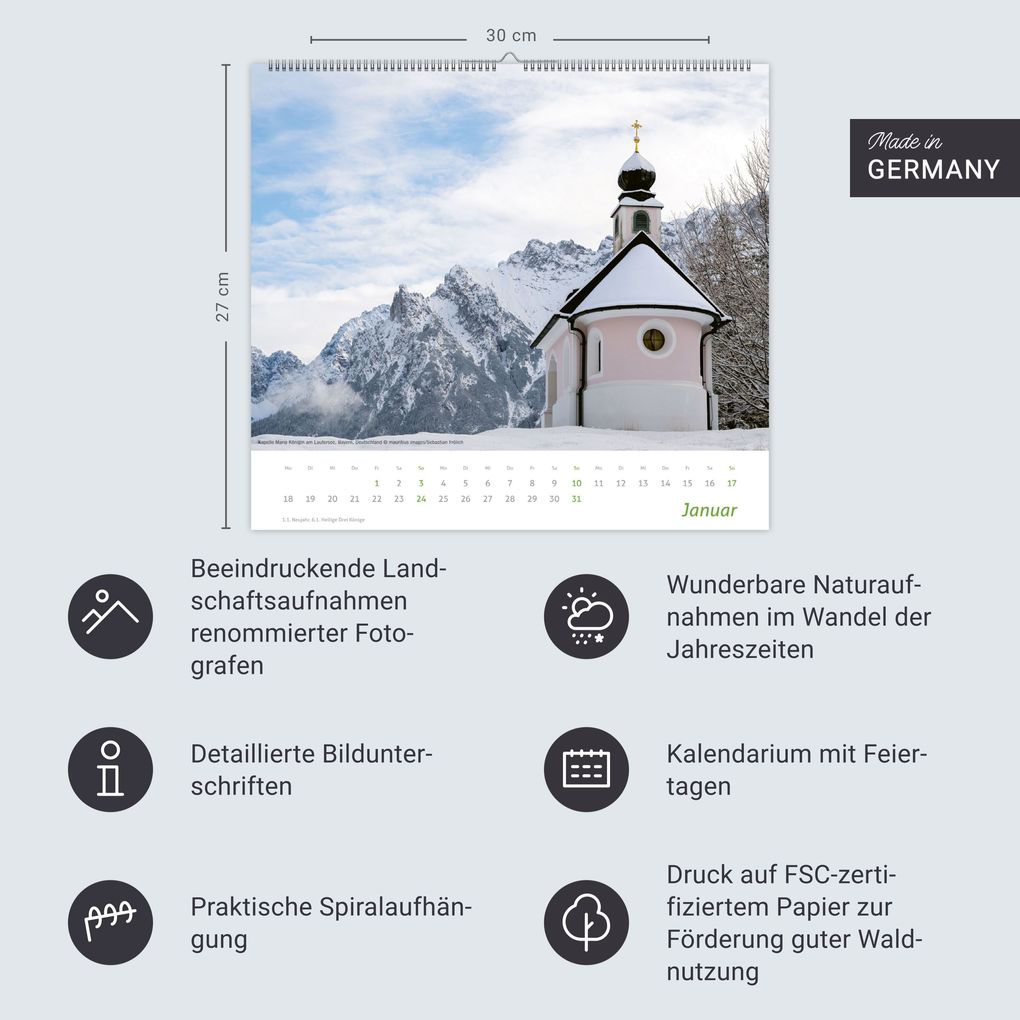 Weitere Ansicht: times&more Alpen Bildkalender 2027