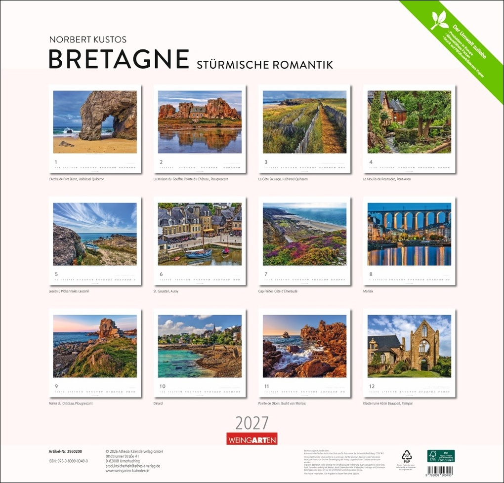 Weitere Ansicht: Bretagne Kalender 2027 - Stürmische Romantik