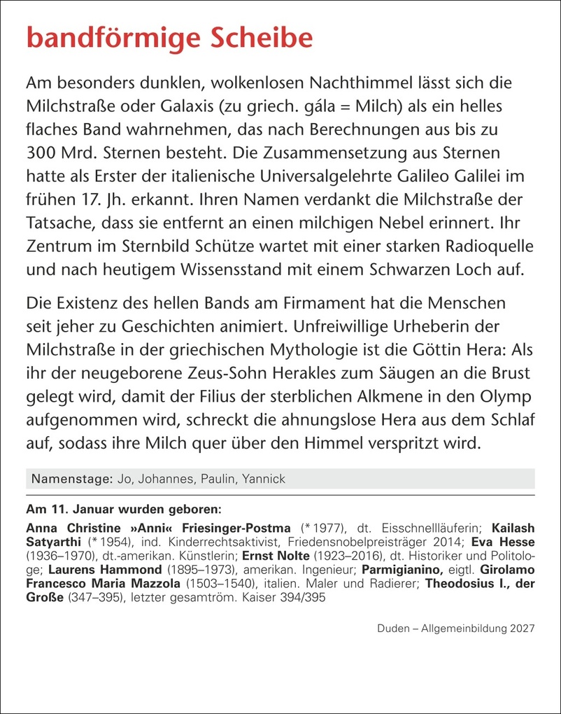 Weitere Ansicht: Duden Allgemeinbildung Tagesabreißkalender 2027 - Wissen und Quizzen | Thomas Huhnold
