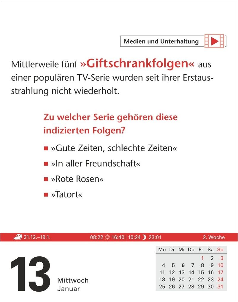 Weitere Ansicht: Duden Allgemeinbildung Tagesabreißkalender 2027 - Wissen und Quizzen | Thomas Huhnold