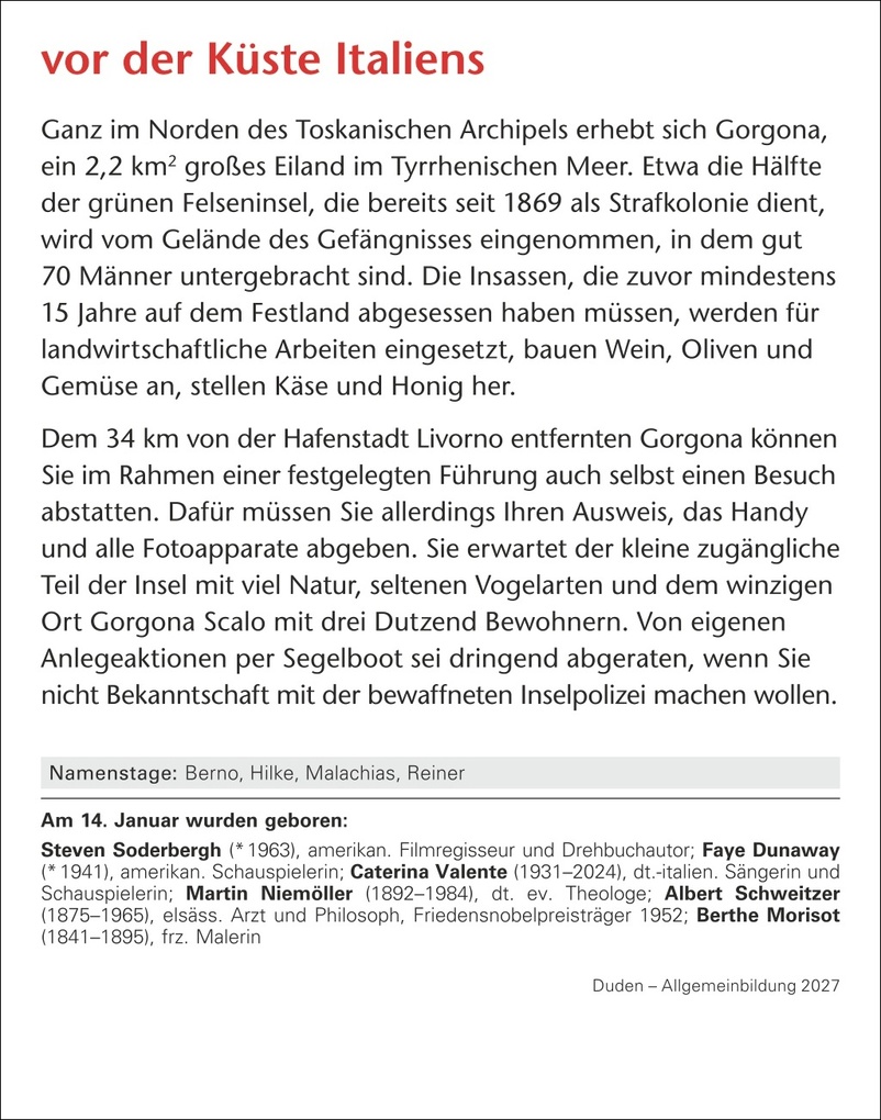 Weitere Ansicht: Duden Allgemeinbildung Tagesabreißkalender 2027 - Wissen und Quizzen | Thomas Huhnold
