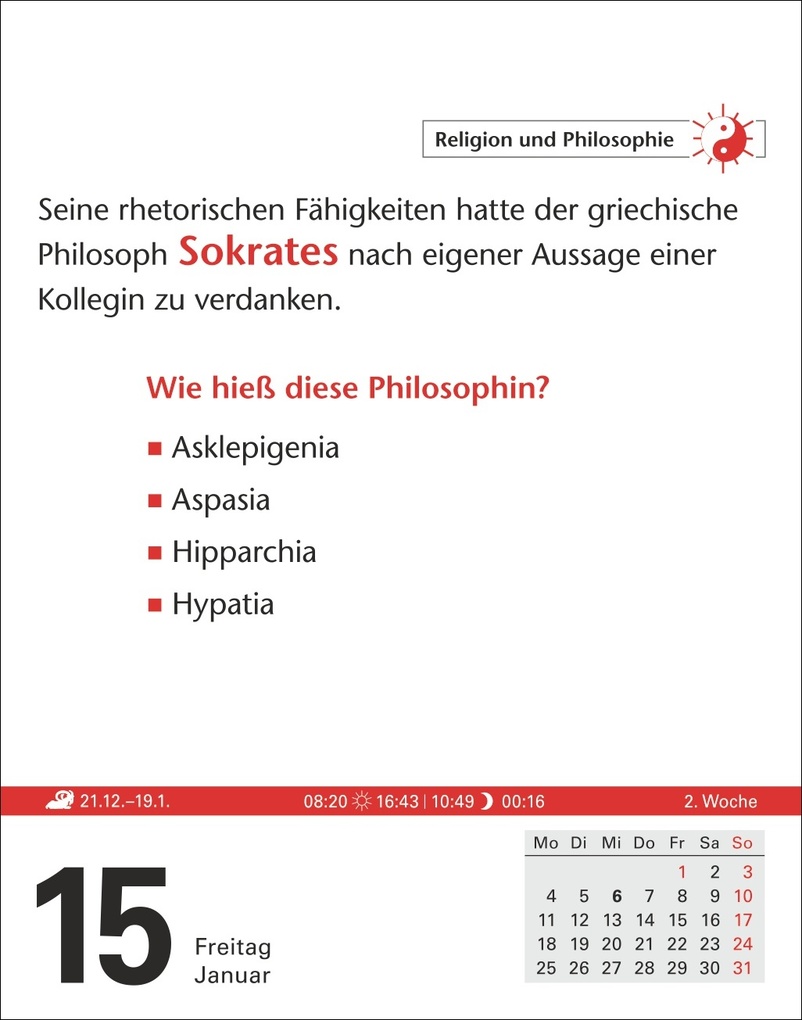 Weitere Ansicht: Duden Allgemeinbildung Tagesabreißkalender 2027 - Wissen und Quizzen | Thomas Huhnold