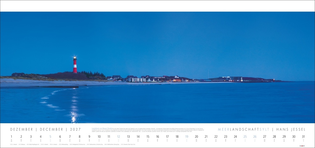 Weitere Ansicht: Meerlandschaft SYLT Kalender 2027 - Hans Jessel
