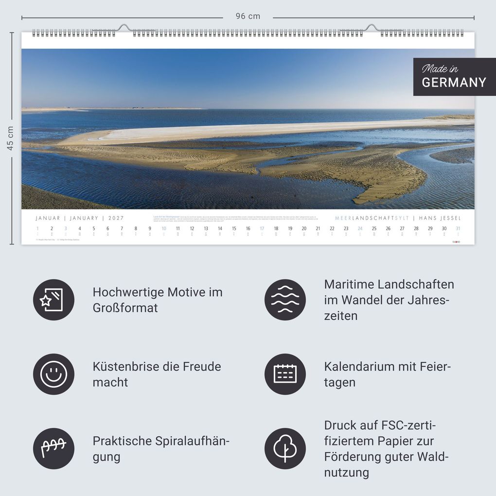 Weitere Ansicht: Meerlandschaft SYLT Kalender 2027 - Hans Jessel