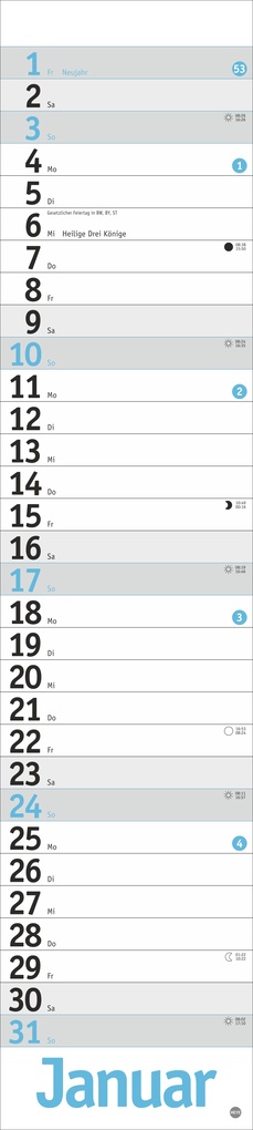 Weitere Ansicht: Langplaner, hellblau 2027