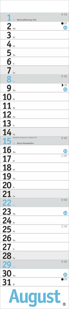 Weitere Ansicht: Langplaner, hellblau 2027