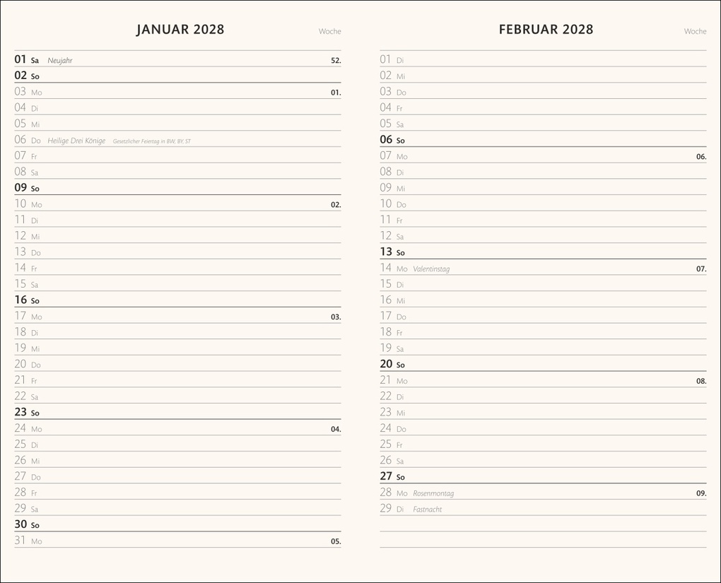 Weitere Ansicht: Kombitimer schwarz mittel 2027