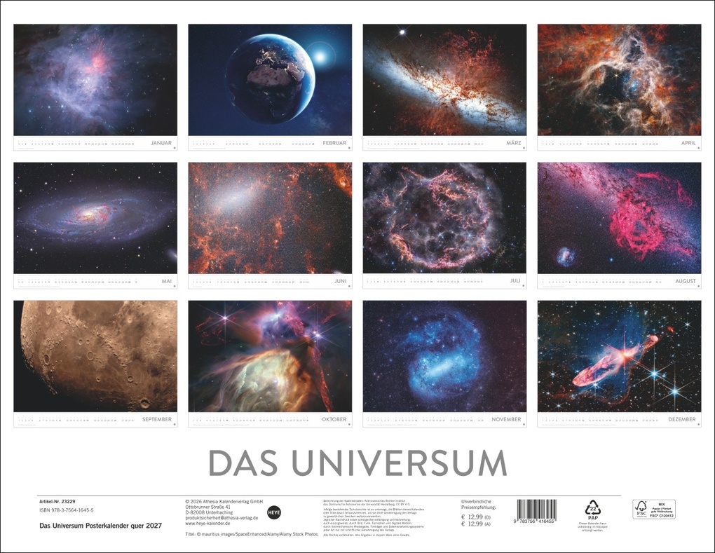 Weitere Ansicht: Das Universum Posterkalender 2027