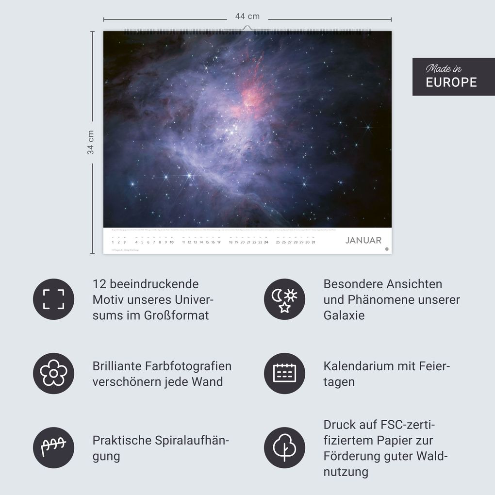 Weitere Ansicht: Das Universum Posterkalender 2027