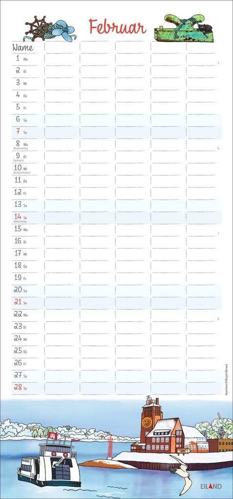 Weitere Ansicht: Der Hamburger Familienplaner 2027 - Margret Bernard