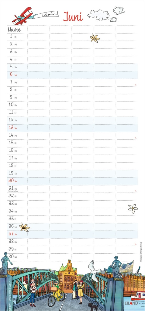Weitere Ansicht: Der Hamburger Familienplaner 2027 - Margret Bernard