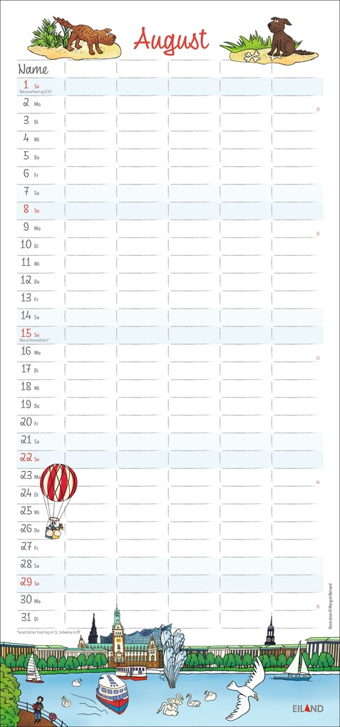 Weitere Ansicht: Der Hamburger Familienplaner 2027 - Margret Bernard