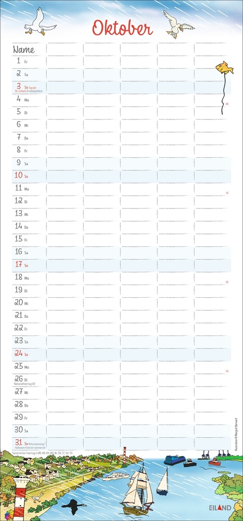 Weitere Ansicht: Der Hamburger Familienplaner 2027 - Margret Bernard