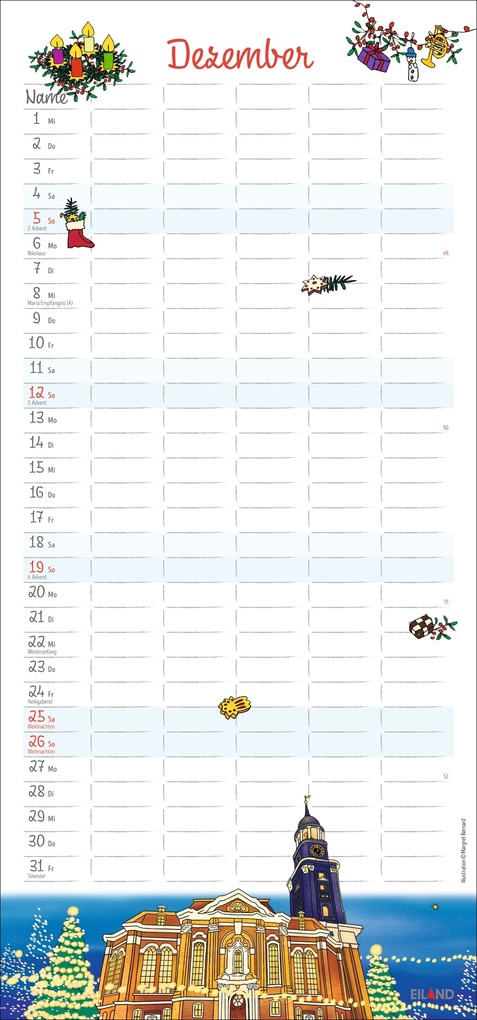 Weitere Ansicht: Der Hamburger Familienplaner 2027 - Margret Bernard