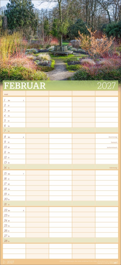 Weitere Ansicht: Garten Familienplaner 2027