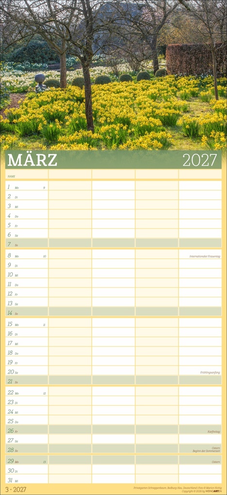 Weitere Ansicht: Garten Familienplaner 2027