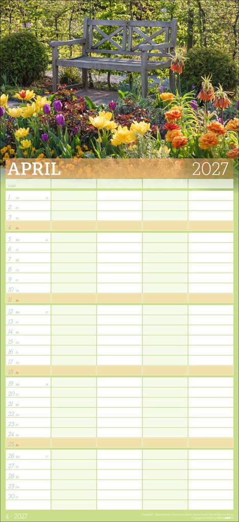 Weitere Ansicht: Garten Familienplaner 2027