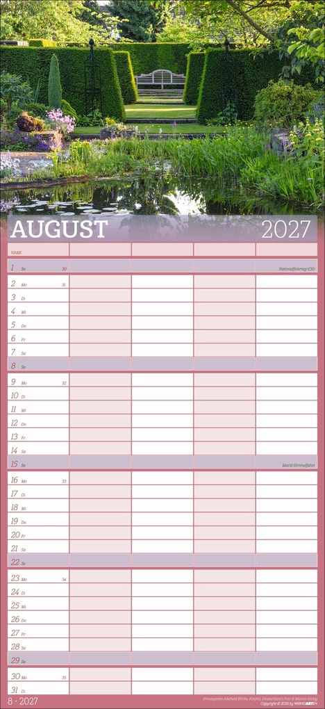 Weitere Ansicht: Garten Familienplaner 2027