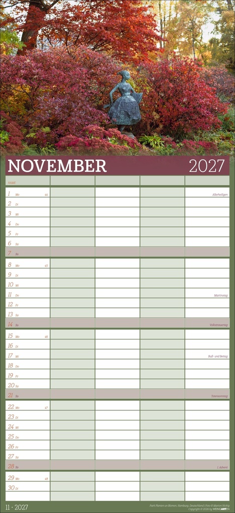 Weitere Ansicht: Garten Familienplaner 2027